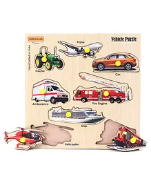 Omocha Vehicles Puzzle With Pegs Multicolour - 8 Pieces 