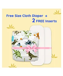 Charlie Banana Free Size Cloth Diaper - Dinosaurs
