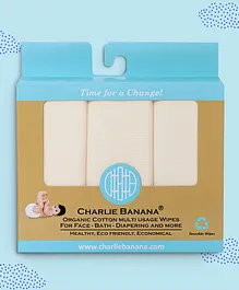 Charlie Banana Reusable Organic Cotton Wipes - 10 Pieces