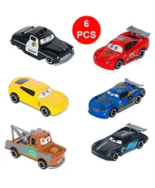 Fiddlerz Mcqueen Die Cast Model Racing Cars Pack of 6 - Multicolor