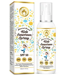 Mom & World Mineral Based Kids Sunscreen Spray with SPF 50 - 120 ml