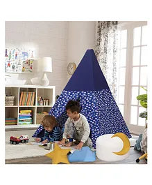  Play House Kids Tent House With Quilt, Bean Bag And Cushion Set Large - Blue