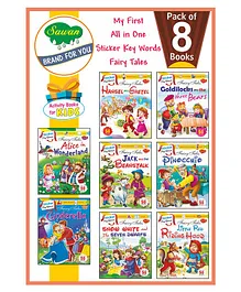 Sawan My First All In One Sticker Key Words Fairy Tales Sticker Activity Books Pack of 8 - English