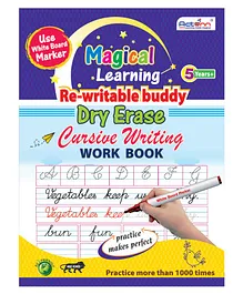 Actonn India Dry Erase Cursive Writing Work Book - English