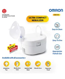 Omron NE C106 Ultra Compact & Low Noise Compressor Nebuliser - White