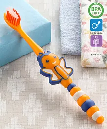 Babyhug Ultra Soft Bristles Bee Design Toothbrush - Blue Yellow