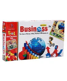 Yash Toys 5 In 1 Business Board Game Deluxe - Multicolor