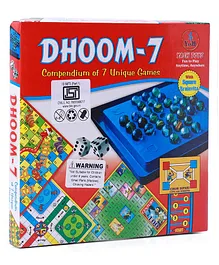 Yash Toys Dhoom 7 In 1 Board Game - Multicolor