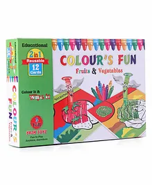 Yash Toys Colour's Fun Fruits & Vegetables Coloring Kit - Multicolor