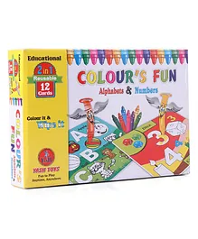 Yash Toys Colour's Fun Alphabets & Numbers Coloring Kit - Multicolor