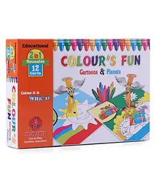 Yash Toys Colour's Fun Cartoons & Planets Coloring Kit - Multicolor