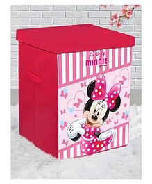 Fun Homes Disney Minnie Mouse Non Woven Fabric Foldable Storage Box with Lid - Pink