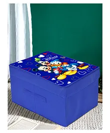 Fun Homes Disney Mickey Team Non Woven Foldable Cloth Storage Organiser with Lid Extra Large - Royal Blue