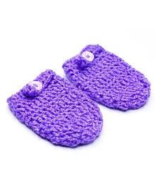 Knits & Knots Solid Colour Mittens - Purple