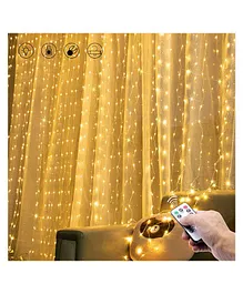Party Propz 300 LED Fairy String Curtain Lights with Remote Control - Yellow