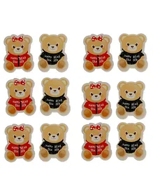 Passion Petals Teddy Bear Shaped Erasers Pack of 12 - Multicolor