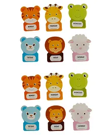 Passion Petals Animal Shaped Erasers Pack of 12 - Multicolor