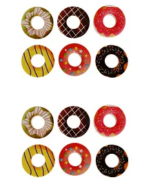 Passion Petals Doughnut Shaped Erasers Pack of 12 - Multicolor