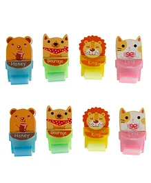 Passion Petals Animal Shaped Erasers Pack of 8 - Multicolor