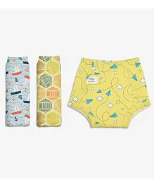 SuperBottoms Padded Potty Training Pants Explorer Collection Pack of 3 - Multicolour