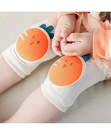 Aaram Joint Support Knee Pads - White Orange