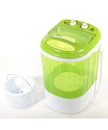 DMR MiniWash 2.5 Kg Inverter Portable Semi Automatic Top-Loading Mini Washing Machine - Green)