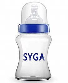Syga Feeding Bottle with Anti Colic Silicone Teat Blue - 150 ml