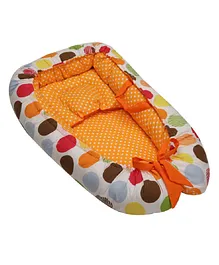Soul Fiber Cotton Reversible Baby Bedding Set With Pillow - Orange