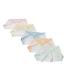 Tinycare Cloth Nappy String Tie Up Newborn - Set Of 5 (Color May Vary)