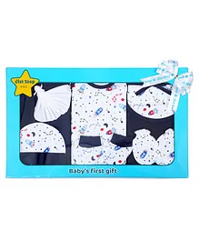 1st Step 100% Cotton Baby Gift Set Dark Blue - Pack of 8