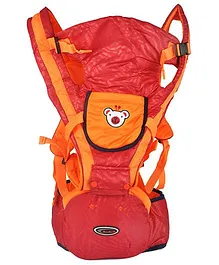 Kiwi 3 Way Baby Carrier Plus Hip Seat - Maroon & Orange