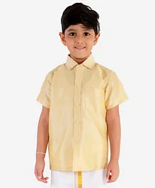 JBN Creation Half Sleeves Solid Colour Shirt - Golden