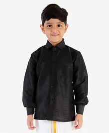 JBN Creation Full Sleeves Solid Colour Shirt - Black