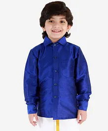 JBN Creation Full Sleeves Solid Colour Shirt - Royal Blue