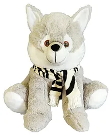 Ultra Husky Dog Soft Toy Cream - Height 28 cm