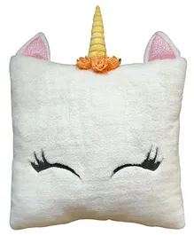 Ultra Soft Toy Unicorn Pillow - White