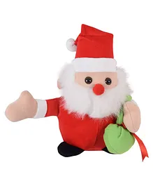 Ultra Jingle Bells Santa Claus Christmas Soft Toy Red - Height 17 cm
