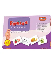  Krazy Fruits Flash Card Pack of 24 - Multicolor