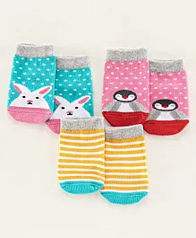 Spenta Printed Socks Set of 3 Pairs - Multicolour