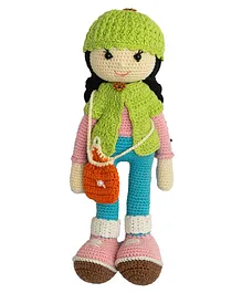 Happy Threads Crochet Molly Doll Green - Height 25.4 cm