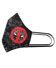 Airific Deadpool Reusable and Washable Face Mask Medium Size - Black