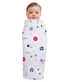 Wonder Wee 100% Cotton Baby Swaddle Wrapper - White