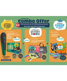 godiscover SmartBook + KinderSmart + SmartChart with 1 Talking Pen - Multicolor