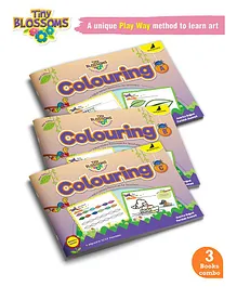Woodsnipe Tiny Blossom Drawing & Coloring Activity Book A, B & C - English