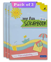 Woodsnipe A4 Size Scrap Books for Kids Pack of 3 - 96 Pages