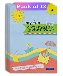 Woodsnipe A4 Size Scrap Books for Kids Pack of 12 - 384 Pages