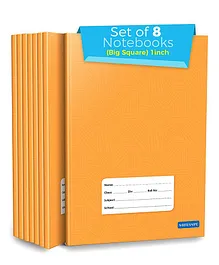 Woodsnipe Maths Big Square Ruled Notebooks Pack of 8 - 72 Pages Each