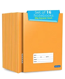 Woodsnipe Maths Big Square Ruled Notebooks Pack of 16 - 72 Pages Each