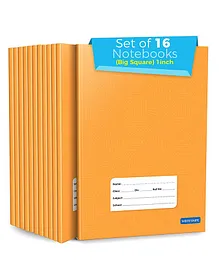 Woodsnipe Big Maths Square Ruled Notebooks Pack of 16 - 176 Pages Each
