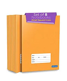 Woodsnipe Small Square Ruled Notebooks Pack of 8 - 176 Pages Each